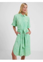 French Connection Cadie Eco Delphine Drape Shirt Dress (Green) SS23